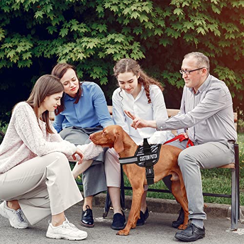 Personalized Custom White Text Patch for Dog Harness/Vest/Collar