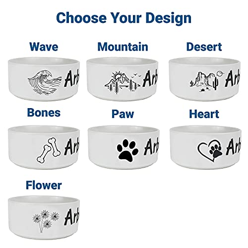 Personalized Ceramic Dog Bowl with Custom Engraving