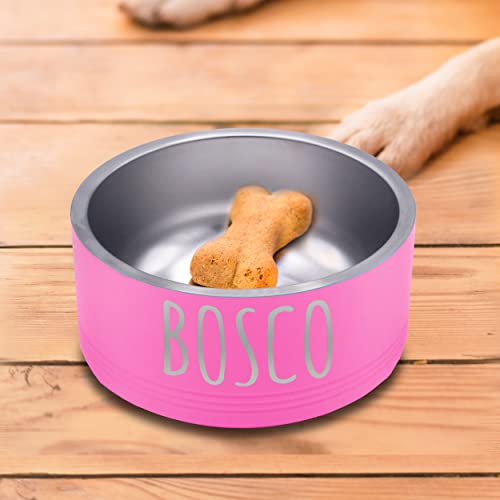 Engraved Stainless Steel Dog/Cat Bowl - Personalized Pet Bowl