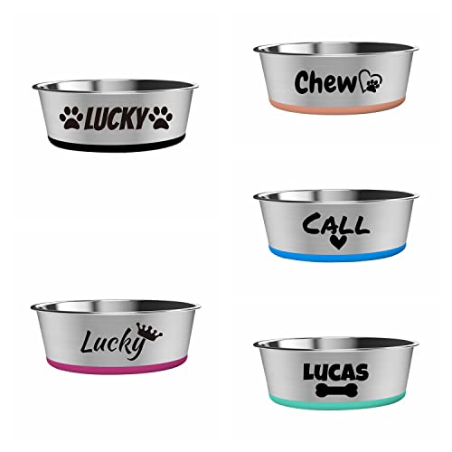 Custom Pet Stainless Steel Name Bowl for Dogs and Cats