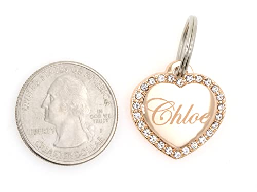 Rose Gold-Plated Heart Tag with Custom Engraving