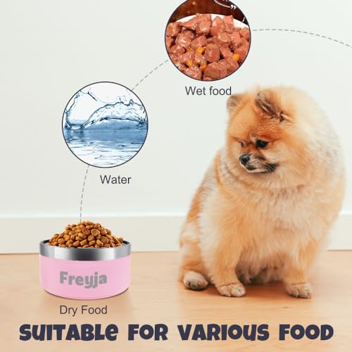 Personalized Stainless Steel Pet Bowl with Laser Engraving