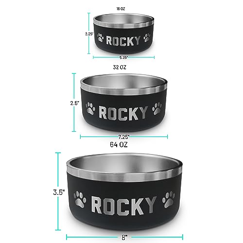 Custom Stainless Steel Non Slip Personalized Dog Bowl