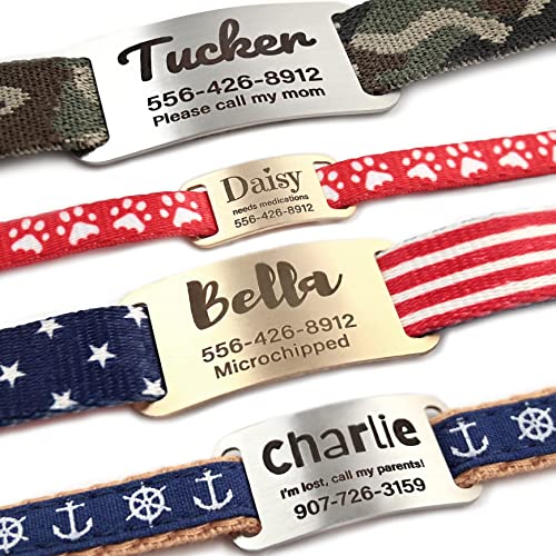 Personalized Stainless Steel Slide-On Pet ID Tags