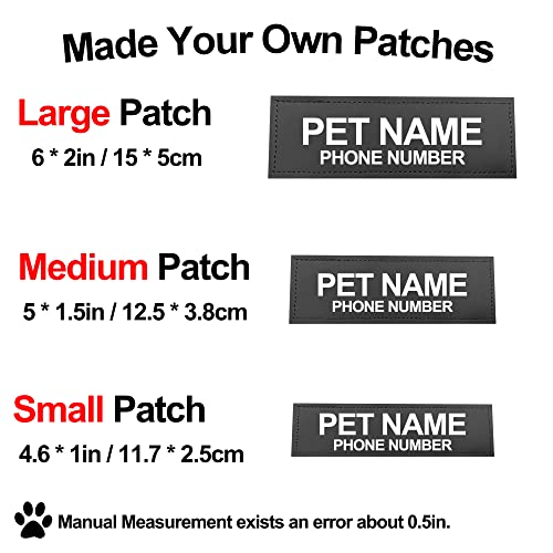 Personalized Dog Name Patch for Harness Vest Collar