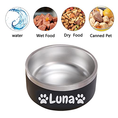Custom Stainless Steel Pet Bowls with Personalized Names