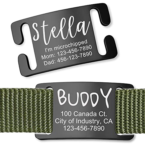 Engraved Silent Pet ID Tags - Customizable Stainless Steel