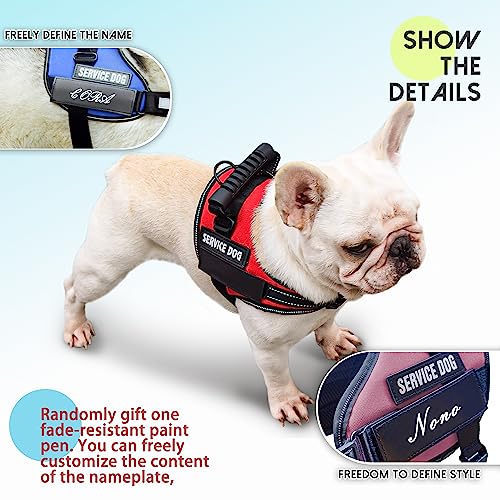 Customizable Service Dog Harness for Small Dogs, Pink