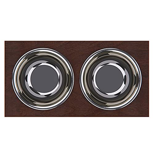 Personalized Elevated Dog Bowl Stand - Stainless Steel Bowls