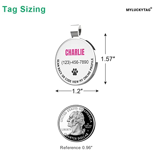 MYLUCKYTAG Personalized QR Code Pet ID Tags
