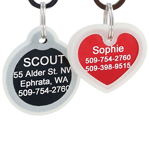 GoTags Personalized Pet ID Tags with Glow Silencer
