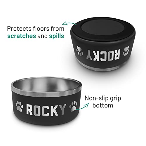 Custom Stainless Steel Non Slip Personalized Dog Bowl