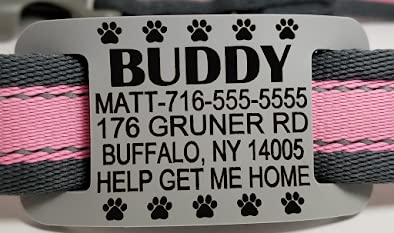 Custom Engraved Silicone Pet ID Tags - Waterproof