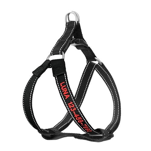 Customized Dog Harness with Name and Phone Number