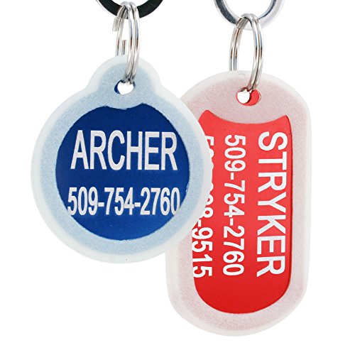 GoTags Personalized Pet ID Tags with Glow Silencer