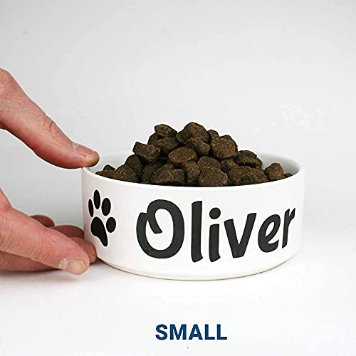 Personalized Ceramic Dog Bowl with Custom Engraving