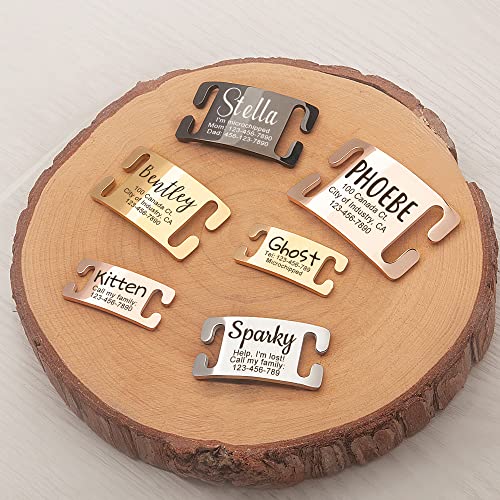 Engraved Silent Pet ID Tags - Customizable Stainless Steel