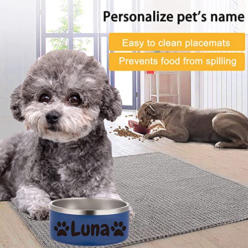 Custom Stainless Steel Pet Bowls with Personalized Names