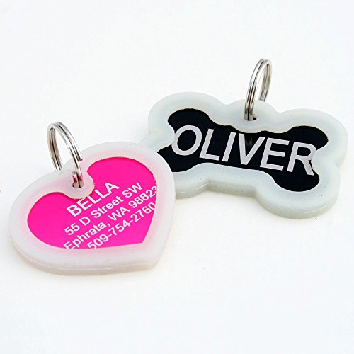 GoTags Personalized Pet ID Tags with Glow Silencer