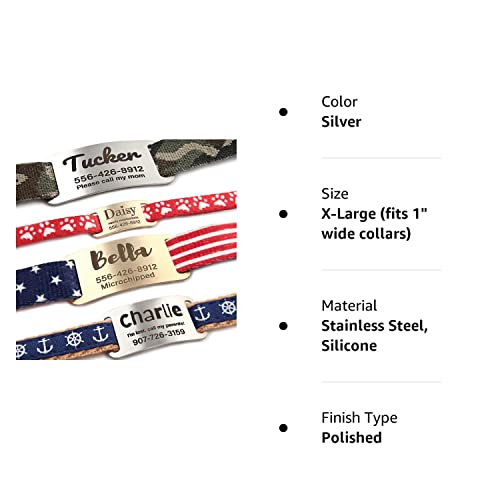 Personalized Stainless Steel Slide-On Pet ID Tags