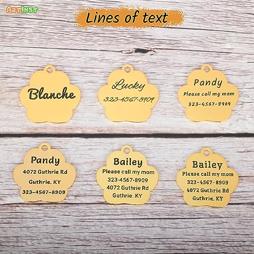 Custom Engraved Paw Shaped Pet ID Tag (Pink)