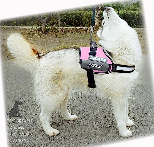 Customizable Service Dog Harness for Small Dogs, Pink
