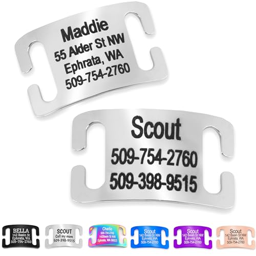 Custom Slide-On Pet ID Tags for Large and Small Pets