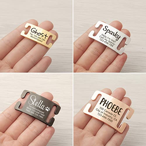 Engraved Silent Pet ID Tags - Customizable Stainless Steel