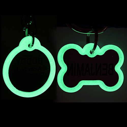 GoTags Personalized Pet ID Tags with Glow Silencer