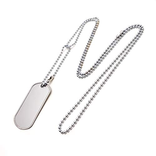 Personalized Military Dog Tag with Stainless Steel Ball Chain
