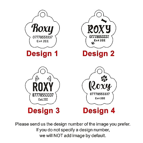 Personalized Engraved Paw Print Glitter Dog ID Tag