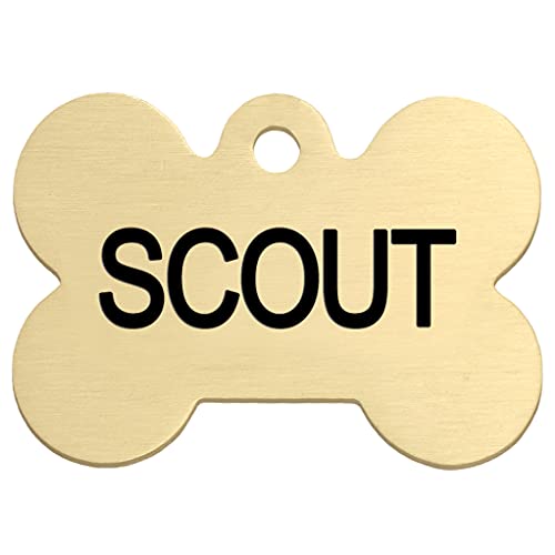 Custom Pet ID Tags, Brass, Engraved, Various Shapes