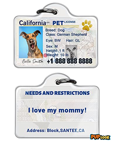 Custom Pet Driver License ID Tags - Personalize now!