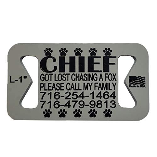Custom Engraved Silicone Pet ID Tags - Waterproof