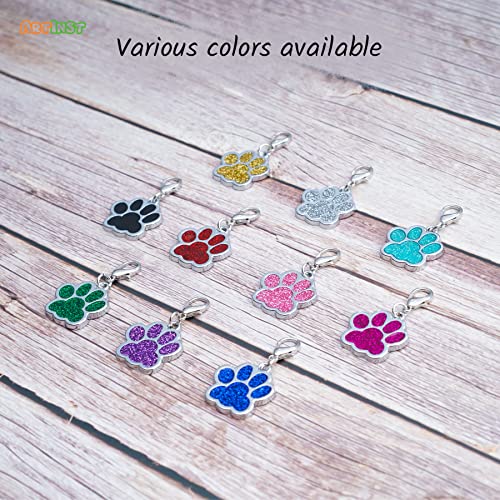 Personalized Dog Tags with Custom Engraving, Metal Paw Print