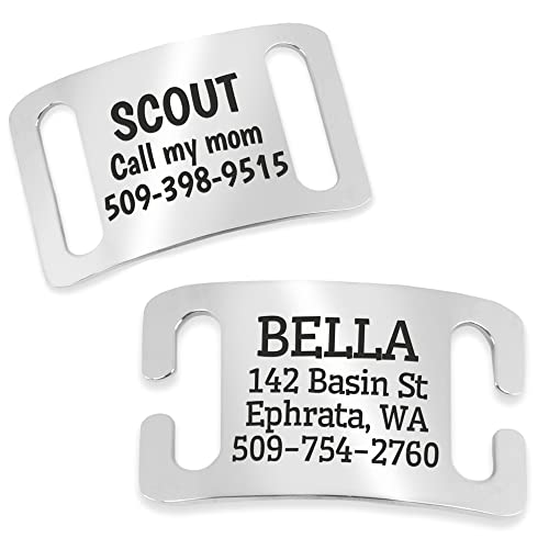 Custom Stainless Steel Slide-On Pet Collar Tags