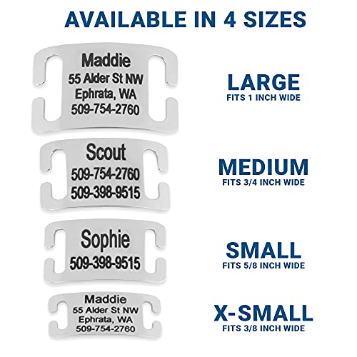 Custom Stainless Steel Slide-On Pet Collar Tags