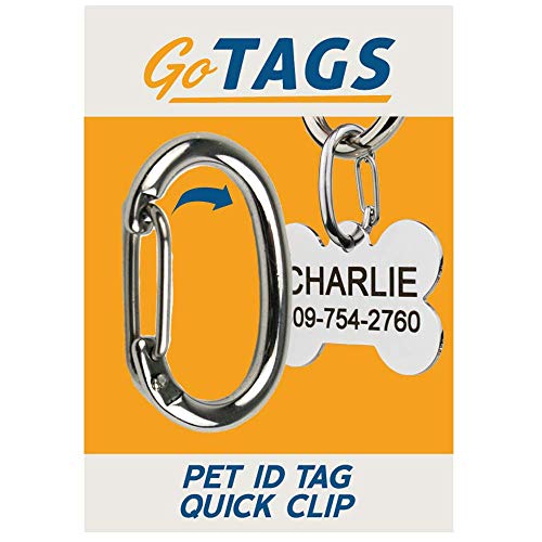 Stainless Steel Pet ID Clip for Easy Collar Exchange
