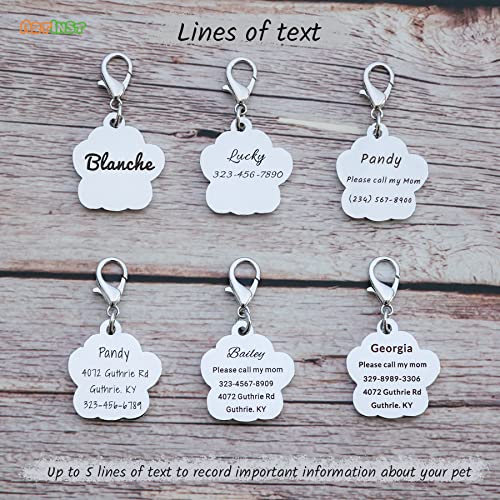 Personalized Dog Tags with Custom Engraving, Metal Paw Print