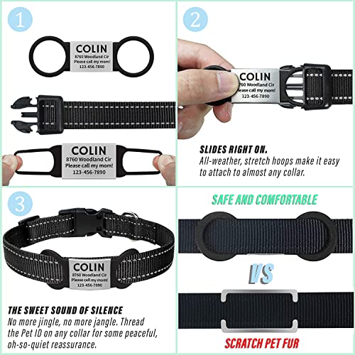 Custom Slide On ID Tag for Pets - Personalized