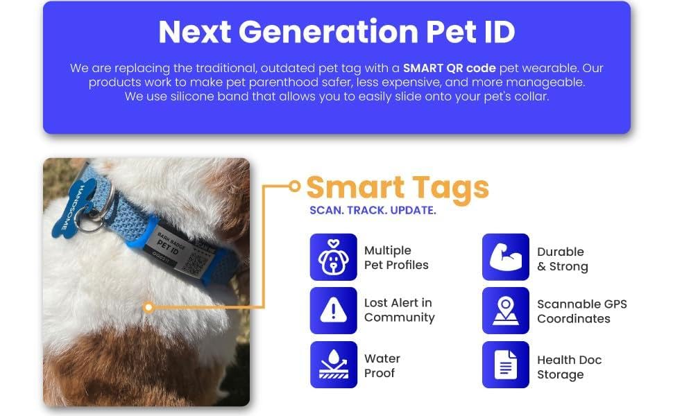 HeyBuddy™ Slide Series - Custom QR Code Pet Tags