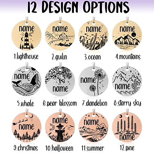 Personalized Stainless Steel Pet ID Tags - Various Designs