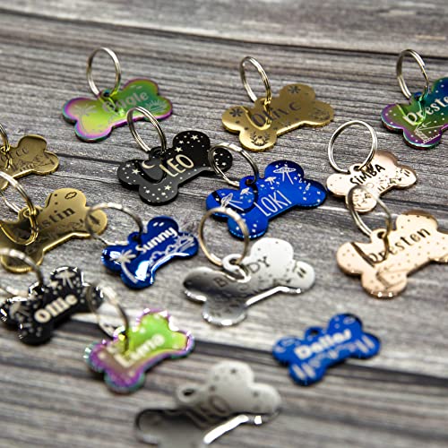Custom Deep Engraved Stainless Steel Pet ID Bone