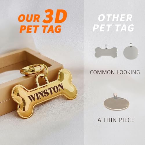 Stylish Personalized MEMOPAW Double-Sided Pet Tags