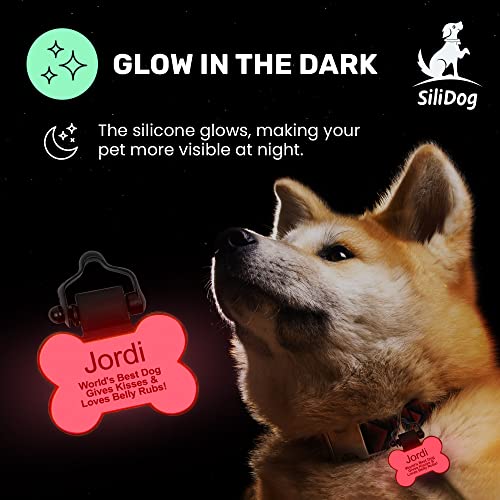 Customized Engraved Silicone ID Pet Tag - Blue