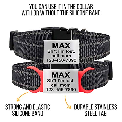 Custom Slide-On Pet ID Tags - Personalized and Silent