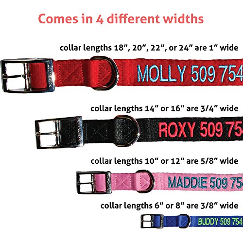 Personalized Dog Collar with Metal Buckle & Pet Name