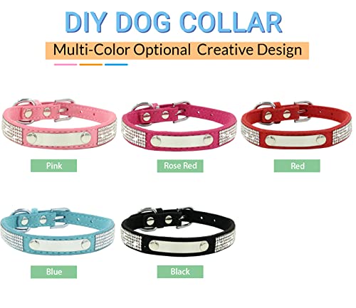 Personalized Glitter Dog Collar with Rhinestones