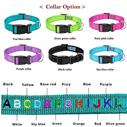 Personalized Embroidered Dog Collar - Customizable with ID