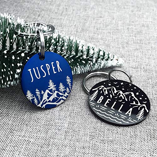 Personalized Stainless Steel Pet ID Tags with Various Designs